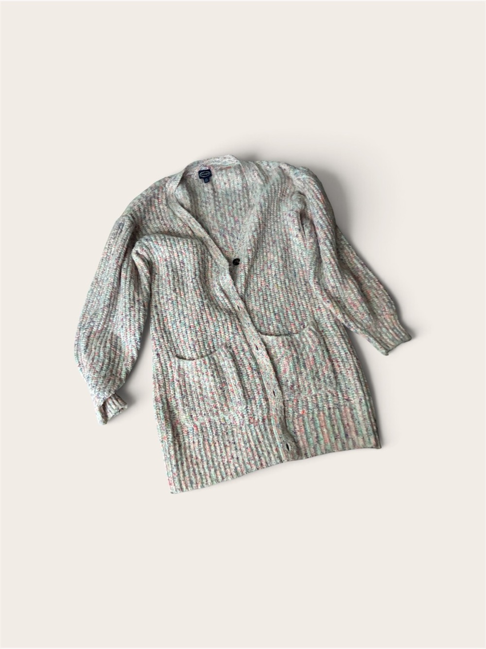 Pastel Speckle Knit Cardigan Sweater - Multicolor
